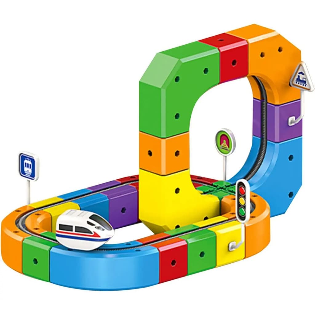 Trem Elétrico Infantil com Pista Flexível Montável  Brinquedo Educativo Criativo | Presente Crianças | Compre Agora!