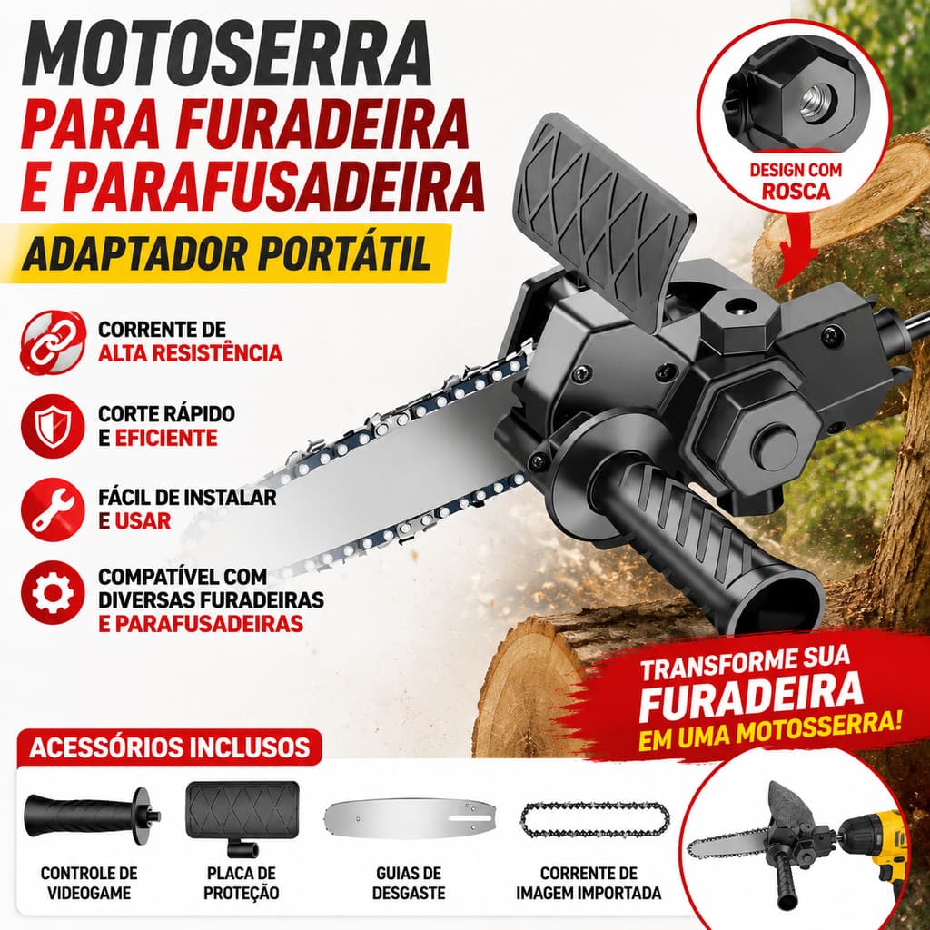 Motosserra Para Furadeira E Parafusadeira Adaptador Portátil