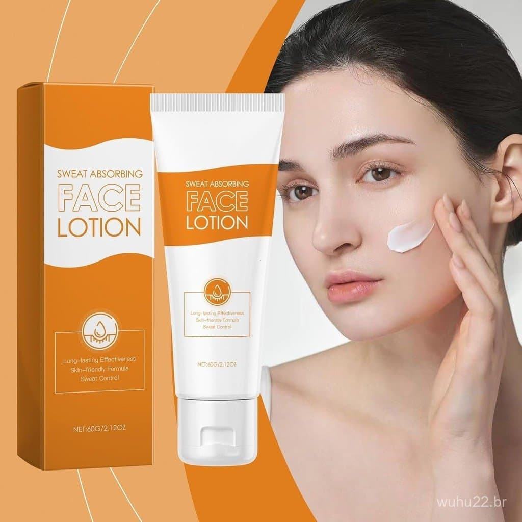 Loção Antitranspirante para o Rosto, Absorve o Suor do Rosto, Testículos e Couro Cabeludo, Controla a Oleosidade Facial
