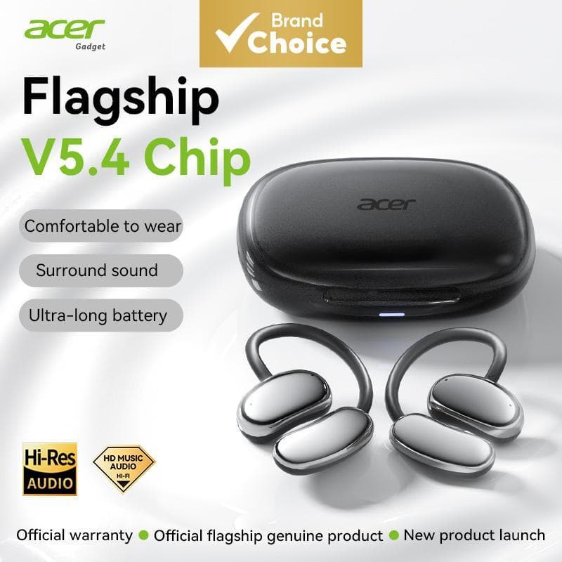 Fones de Ouvido Acer OHR639, Fones Bluetooth TWS, Fones de Ouvido Abertos, Earbuds HiFi, Som de Alta Fidelidade, Conexão