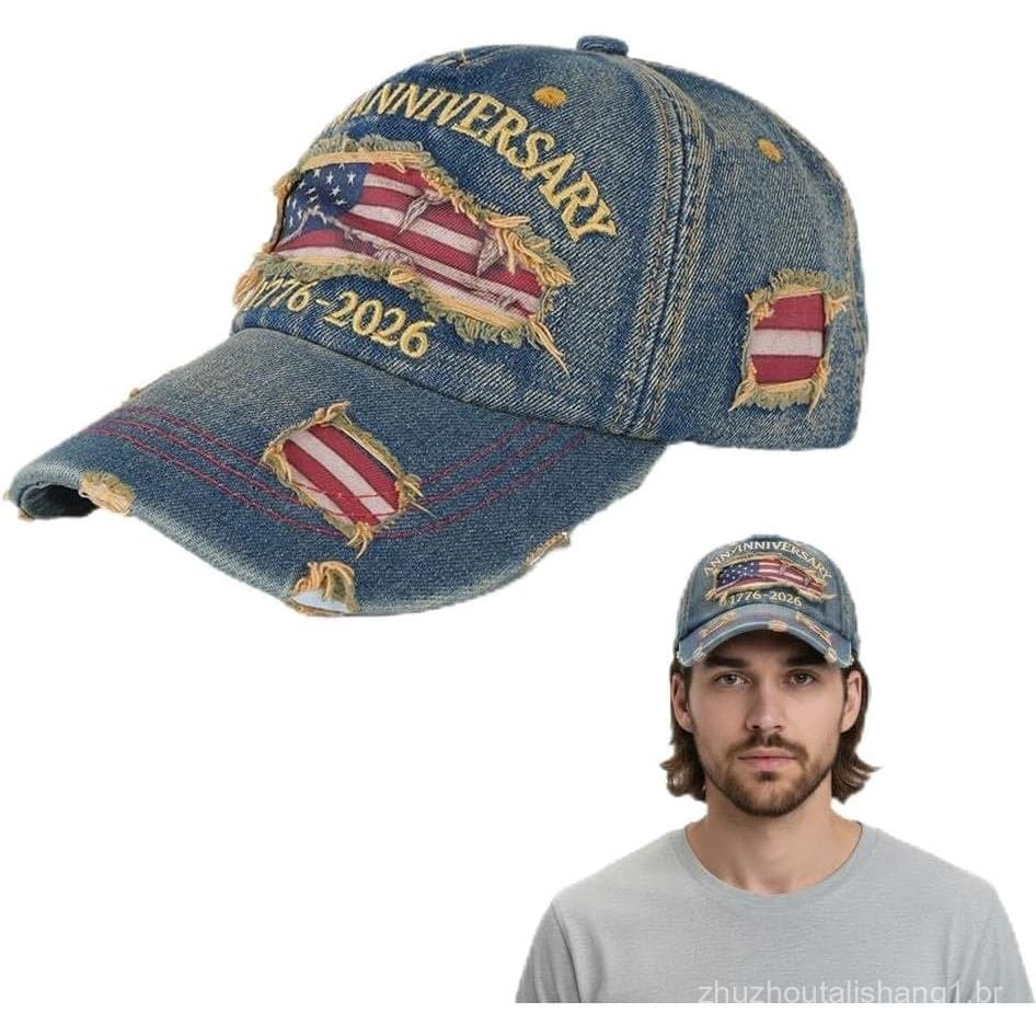 Boné SENOY 4 de Julho - Boné Trucker Americano com Bandeira Americana para Homens e Mulheres, Boné Patriótico de Beisebo
