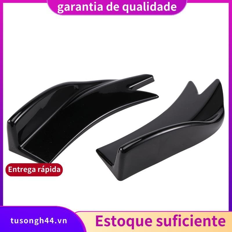 27cm Carro Amortecedor Traseiro Spoiler Canards Barbatanas Anti-Acidente Difusor Lábio Envoltório Ângulo Divisor Proteto