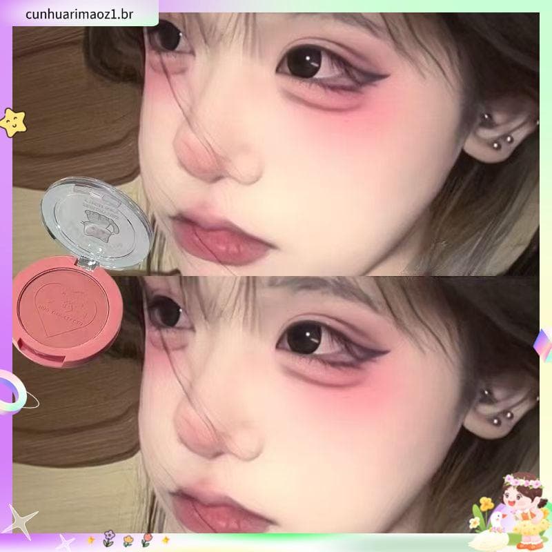 Lindo!Cor de ameixa desenho para gatinho monocromático Blush fosco expansão Natural Rouge sombra deitado bicho da seda p