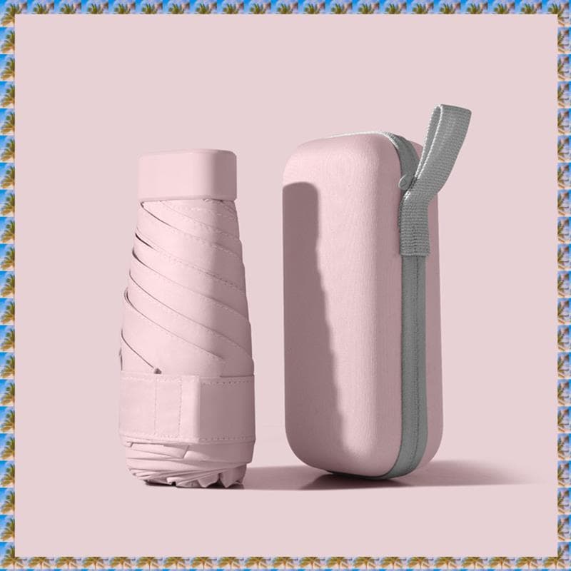 [bo7w15gmoh.br] Guarda-Sol Portátil Cápsula De Bolso Chuva À Prova De Para E Brilho Rosa