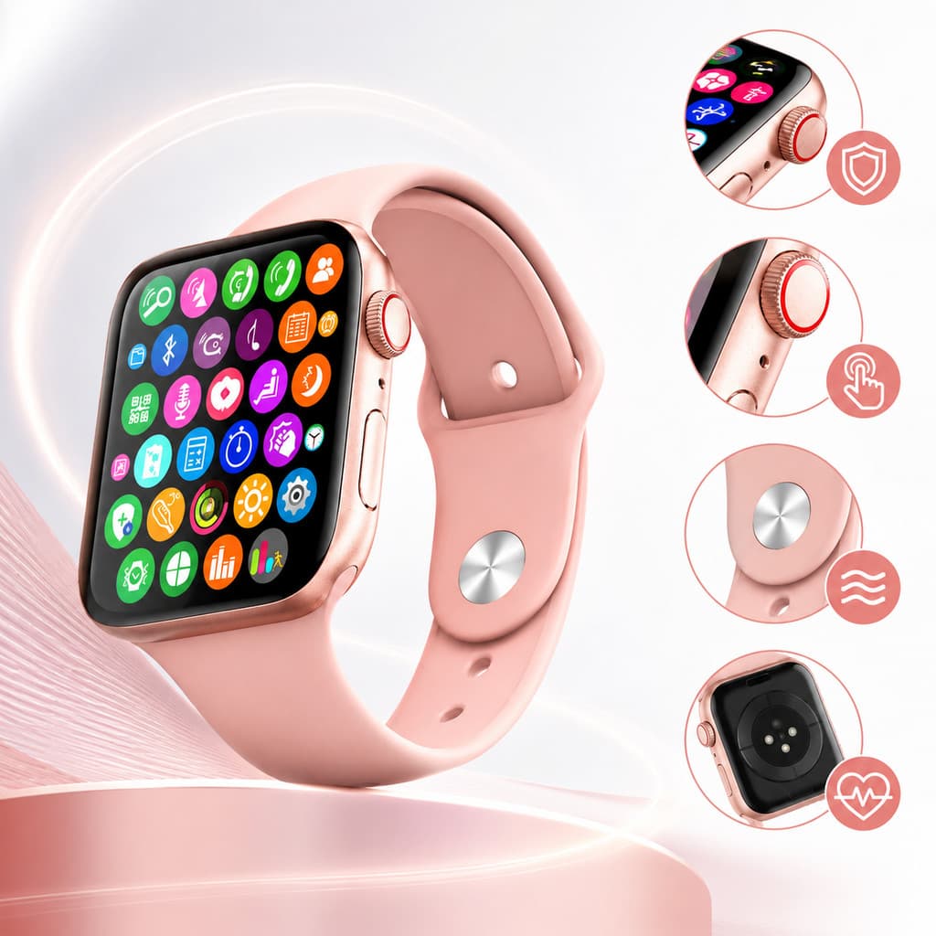 Relógio Inteligente Smartwatch X8 44mm Compatível Android e iOS