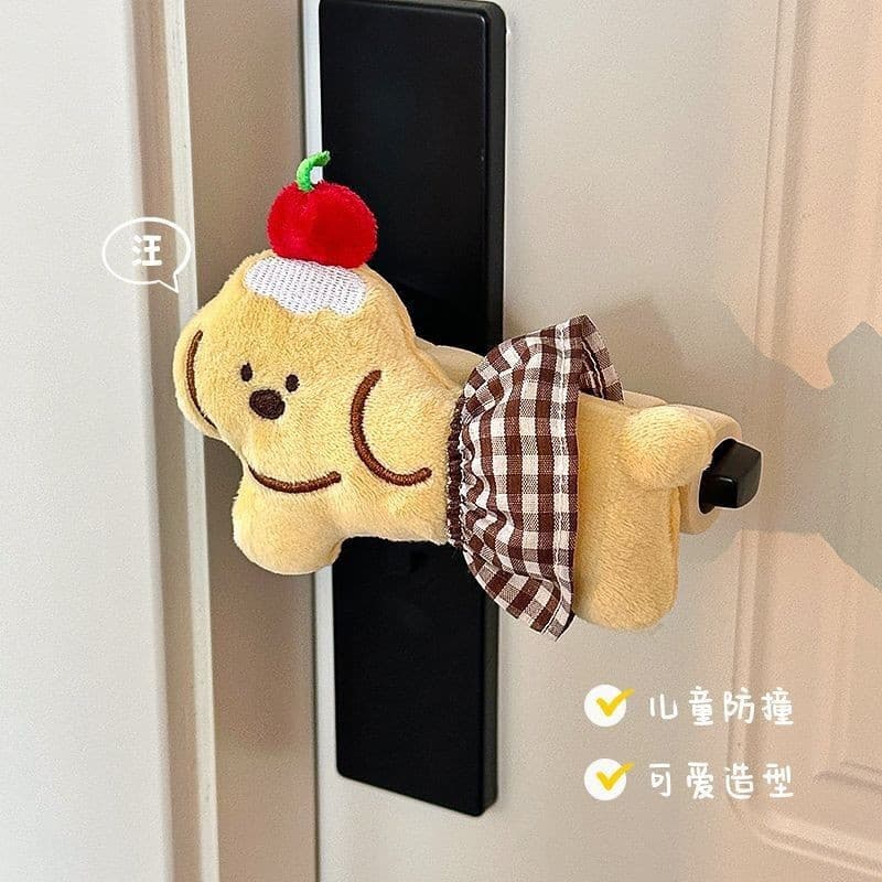 Capas de maçaneta de porta com desenhos animados fofos, decoração para porta de casa, antiestáticas, à prova de choque e