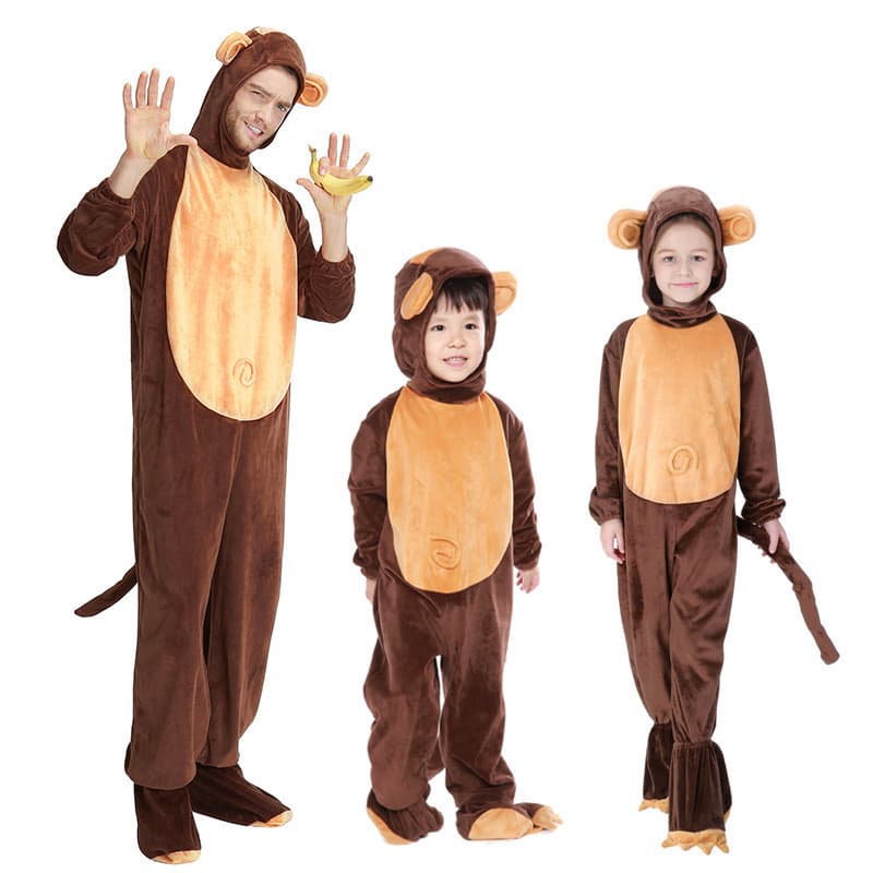 Macaco traje Animal cosplay pai-filho traje de Halloween traje cosplay