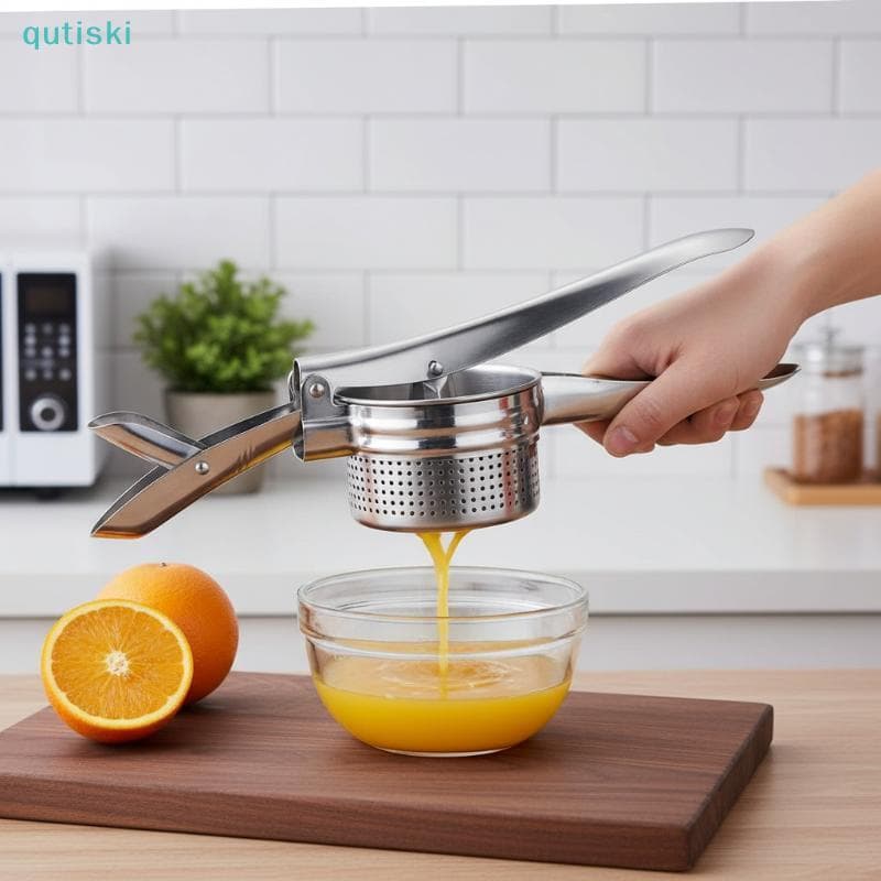 QUTI Prosperityus Espremedor Manual De Frutas Prático Em Aço Inoxidável De Batata Alimentos Moinho Extrator De