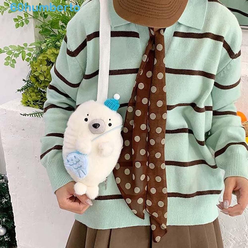 Bolsa Com Selo De Desenho Animado HUMBERTO , Adorável De Ombro Fofo , Peito De Animal Peludo De Algodão PP