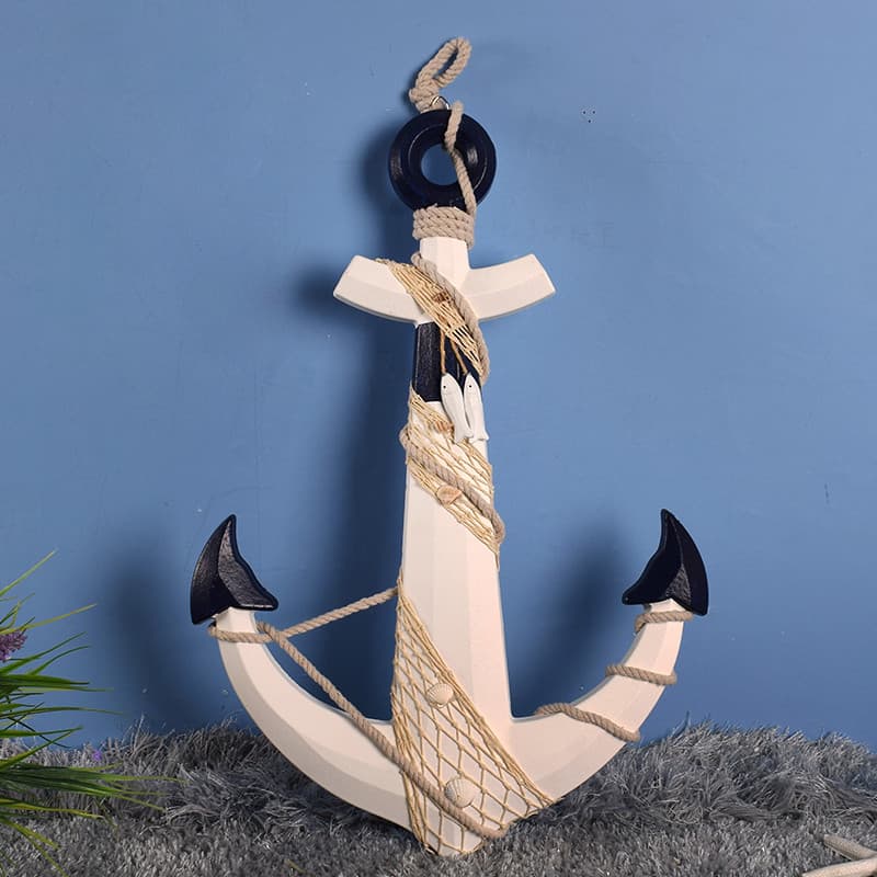 Estilo mediterrâneo 59CM âncora decoração de parede pingente sala estar sala jantar fundo parede pendurado tema oceano