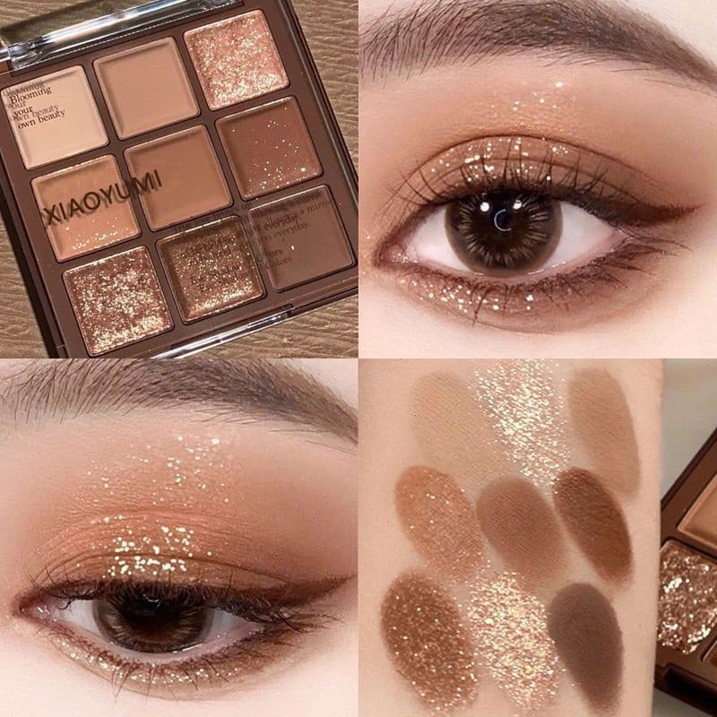[Estoque pronto] Paleta de sombras de nove cores de Chocolate perolado fosco diário paleta de sombras de cor terra novo