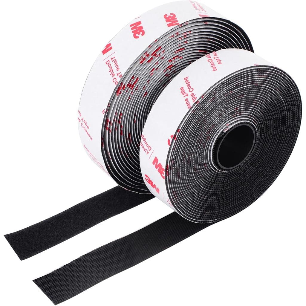 Fita adesiva de velcro de 2 polegadas x 10 pés, fita de montagem resistente, tiras adesivas interligadas, base adesiva p