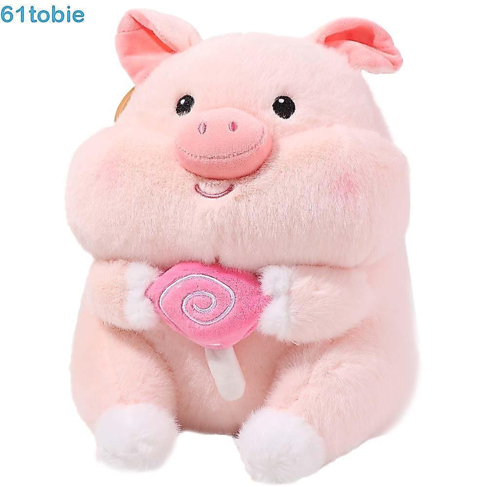 TOBIE Porco Segurando Brinquedos De Pelúcia De Pirulito , Boneca Macia De Animal Macio E Fofo Desenho Animado