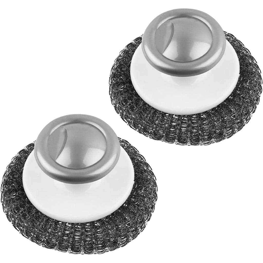 Pacote com 2 Esponjas de Lã de Aço Inoxidável, Almofada de Limpeza, Esponja de Lã de Aço para Cozinhas, Banheiro e Panel