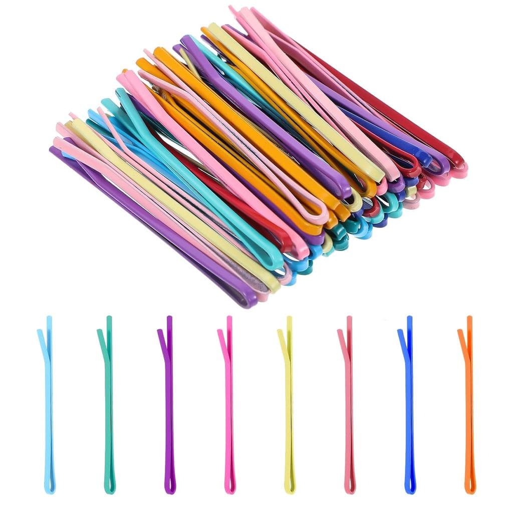 Grampos de Cabelo Coloridos, 50 peças de 2,2 polegadas, Mini Grampos de Cabelo de Metal, Presilhas, Acessórios para Mulh
