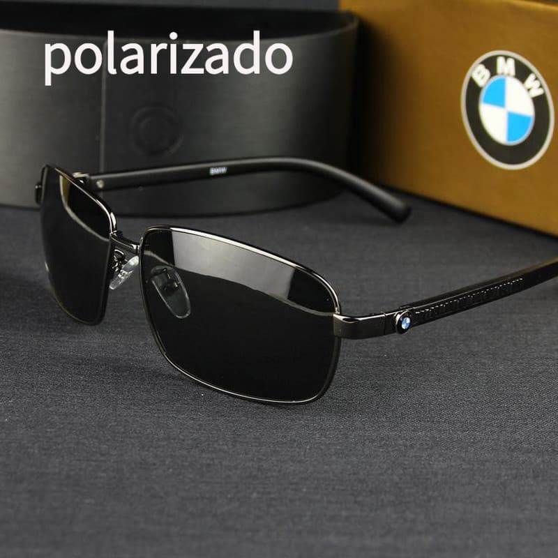 Óculos De Sol Masculino Polarizado Moda Retro metal Grande Quadro Unidade Proteção UV400