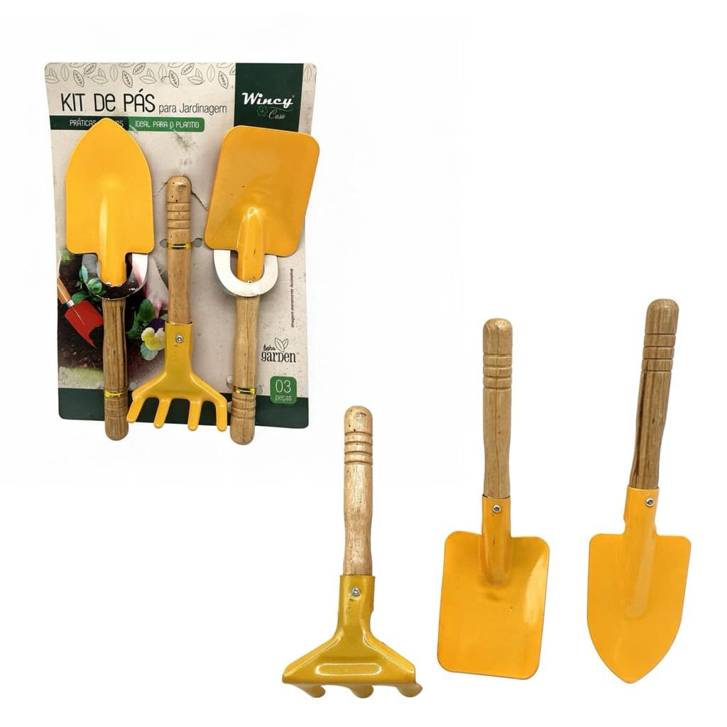 Conjunto de Pás para Jardinagem 3 Peças - Wincy 🌱🛠️✨| Kit de Ferramentas, Plantas, Cultivo, Jardim