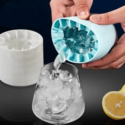 Copo De Gelo Silicone Desmolde Fácil Armazenamento Flexível Reutilizável Geladeira Pronta Entrega