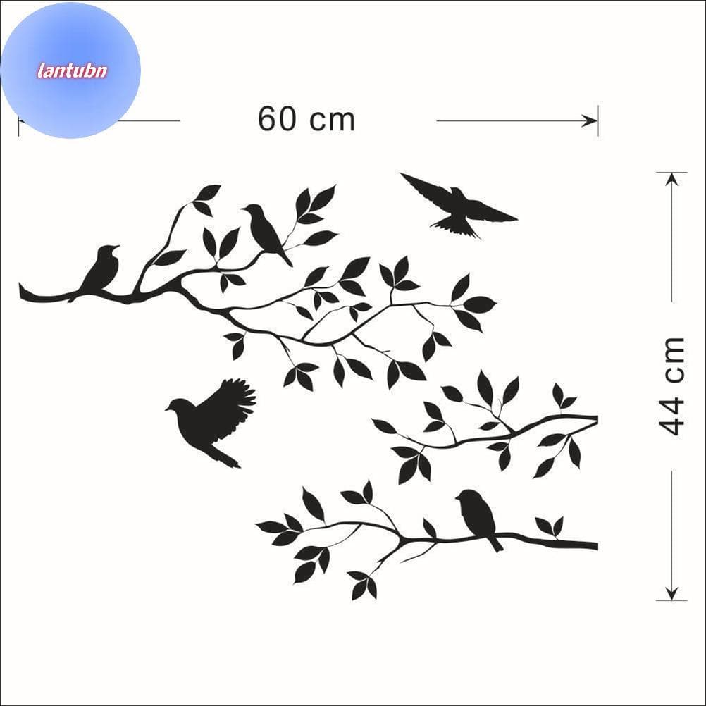 LANTUBN Removível Árvore E Pássaro Parede Stier Vinil Arte Decalque Mural Casa Quarto DIY Decoração Criança Venda Quente