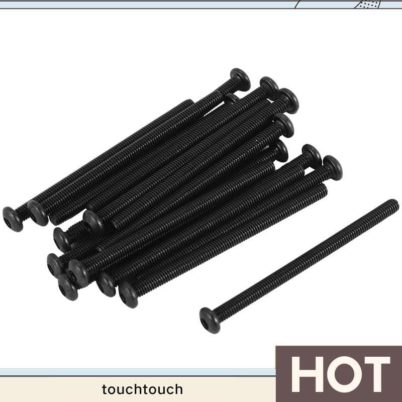 M3 x 45mm Liga De Aço Hex Soquete Botão Cabeça Parafusos Preto 20 Peças touchtouch1 . br