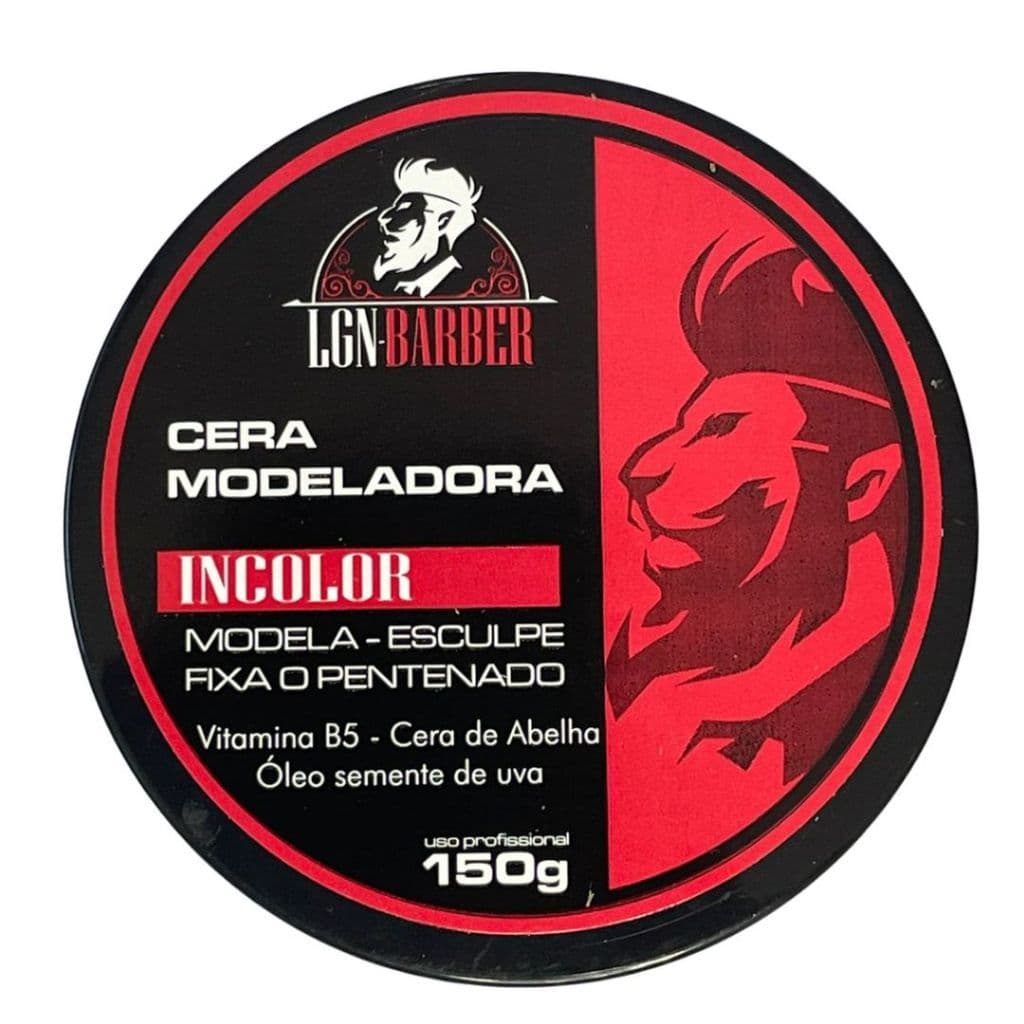 Cera capilar incolor com cera de abelha 150g - LGN Barber