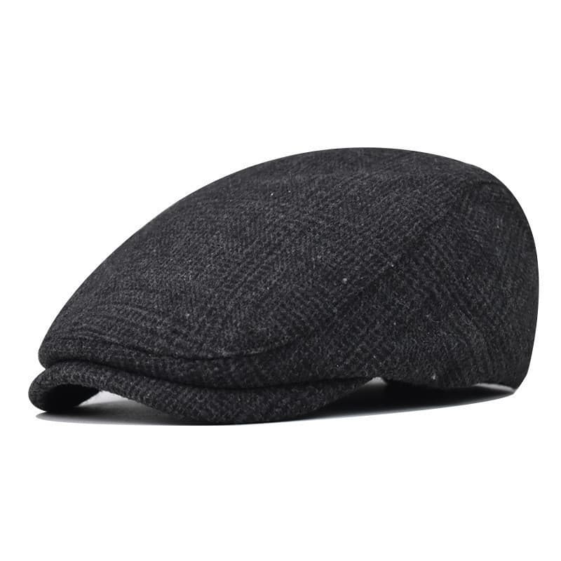 Moda Boinas Masculinas De Alta Qualidade Outono Inverno Chapéu De Lã Espinha De Peixe Newsboy Boné Plano Artista Pintor