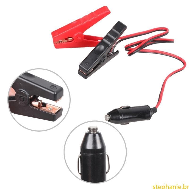 Melhor Veículo Masculino Para Fio Adaptador Clipe Jacaré Vermelho Preto 1m 2m Comprimento