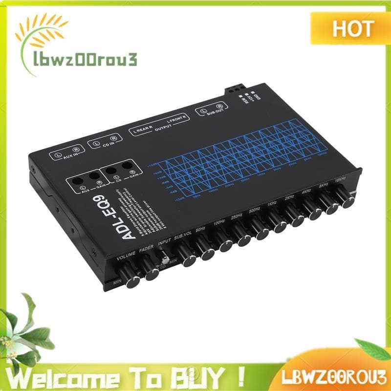 Equalizador De 9 Bandas De Alto Desempenho Equalização 12V DC Para Barco RV Carro Metal Com Entrada CD AUX Saída De Chip