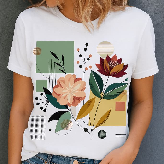 T-SHIRT BRANCA MINIMALISTA FEMININA CONFORT COM MANGA CURTA BLUSA CAMISETA BABY LOOK ESTAMPADA