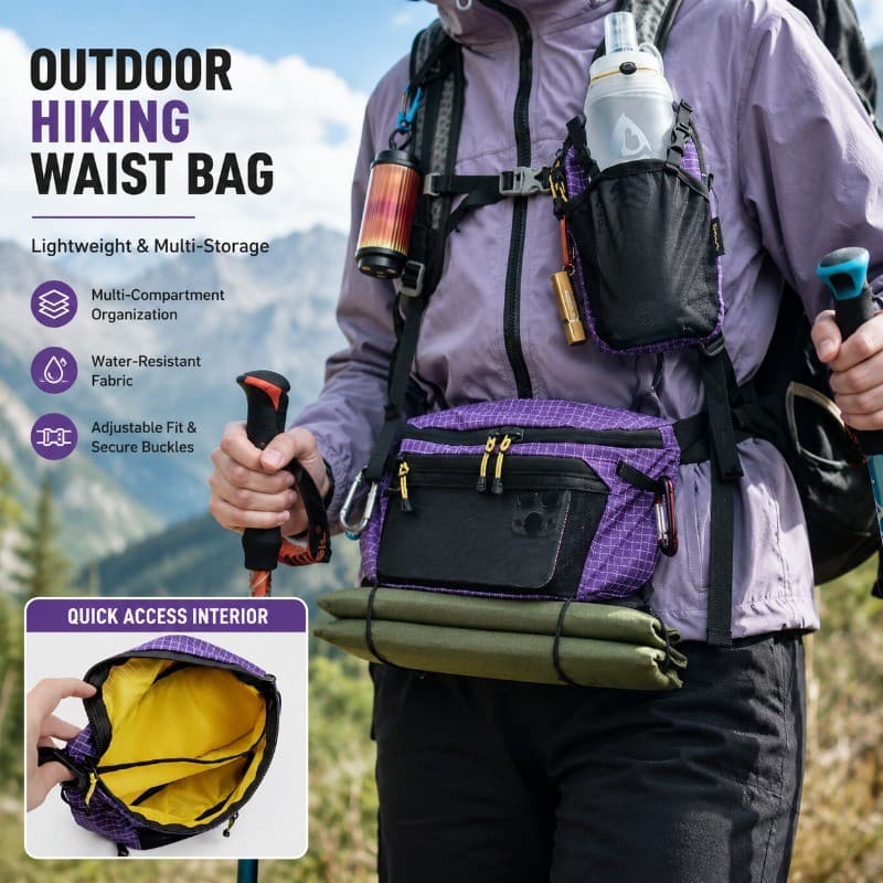 Bolsa De Peito Tática De Nylon À Prova D'água , Pacote De Cintura , Mochila De Caminhada De Grande Capacidade , Crossbod