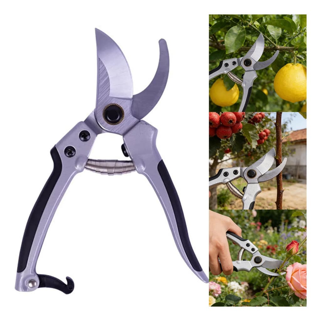 Tesoura De Poda Manual Aço Sk5 Com Lâmina Bypass Para Jardim