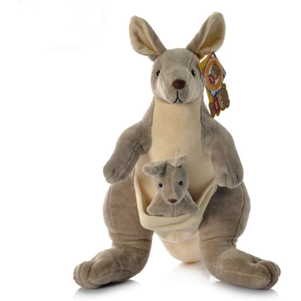 Coelho fofo de 10 polegadas, brinquedo de pelúcia canguru, boneco de pelúcia.