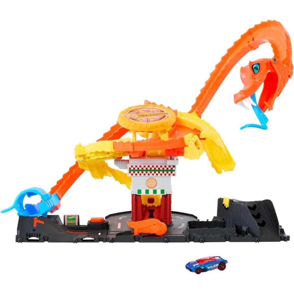 Pista Hot Wheels Ataque da Cobra vs Pizzaria HTN81 Mattel