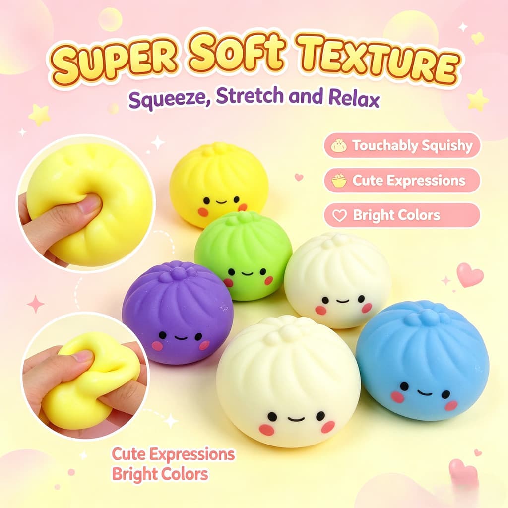 Pinch Music Macaron Color Brinquedo de descompressão com pitada de descompressão de expressão
