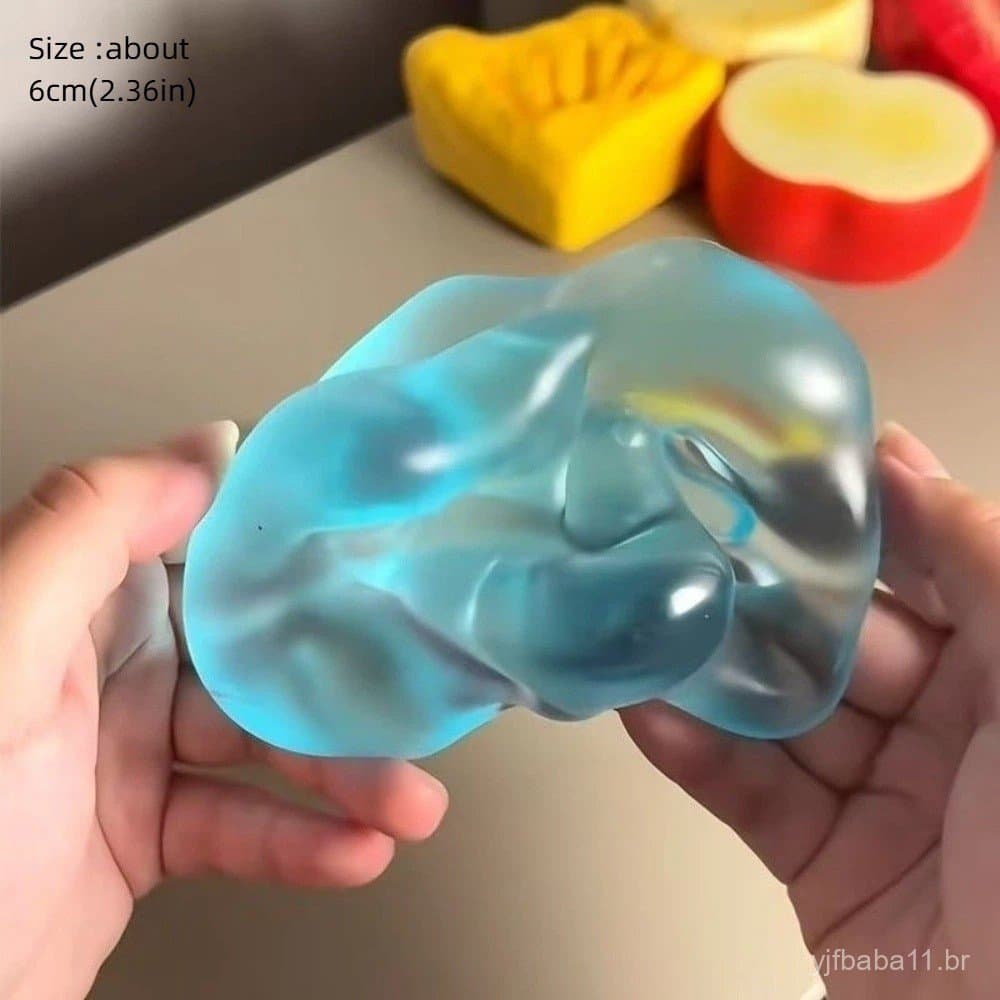 Brinquedo Anti-estresse de Apertar, Fidget Sensorial de Resiliência Lenta em Cristal, Simula Sensações Sensoriais