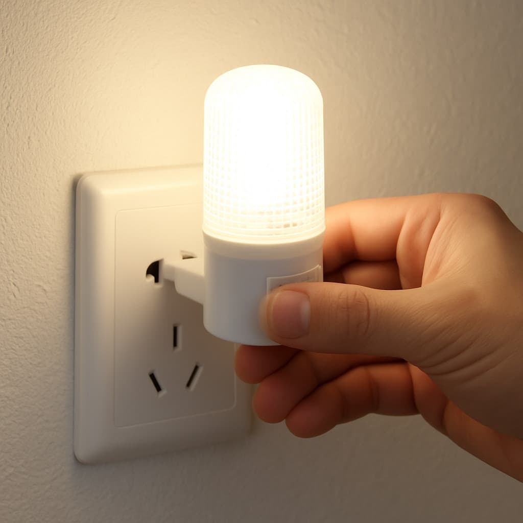Luminária LED de Tomada Bivolt para Quarto Escritório Leitura Noite Crianças Mini Abajur Luz Noturna