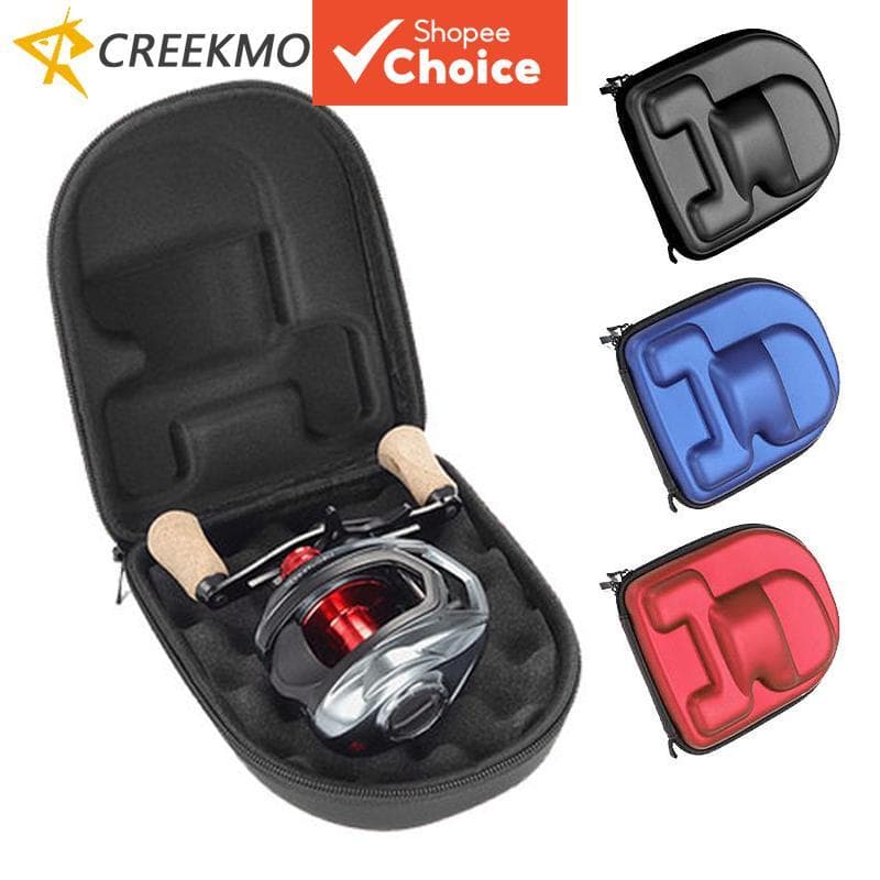 Bolsa EVA acolchoada para carretilha de pesca Baitcasting, estojo moldado em neoprene, leve, resistente e protetor para
