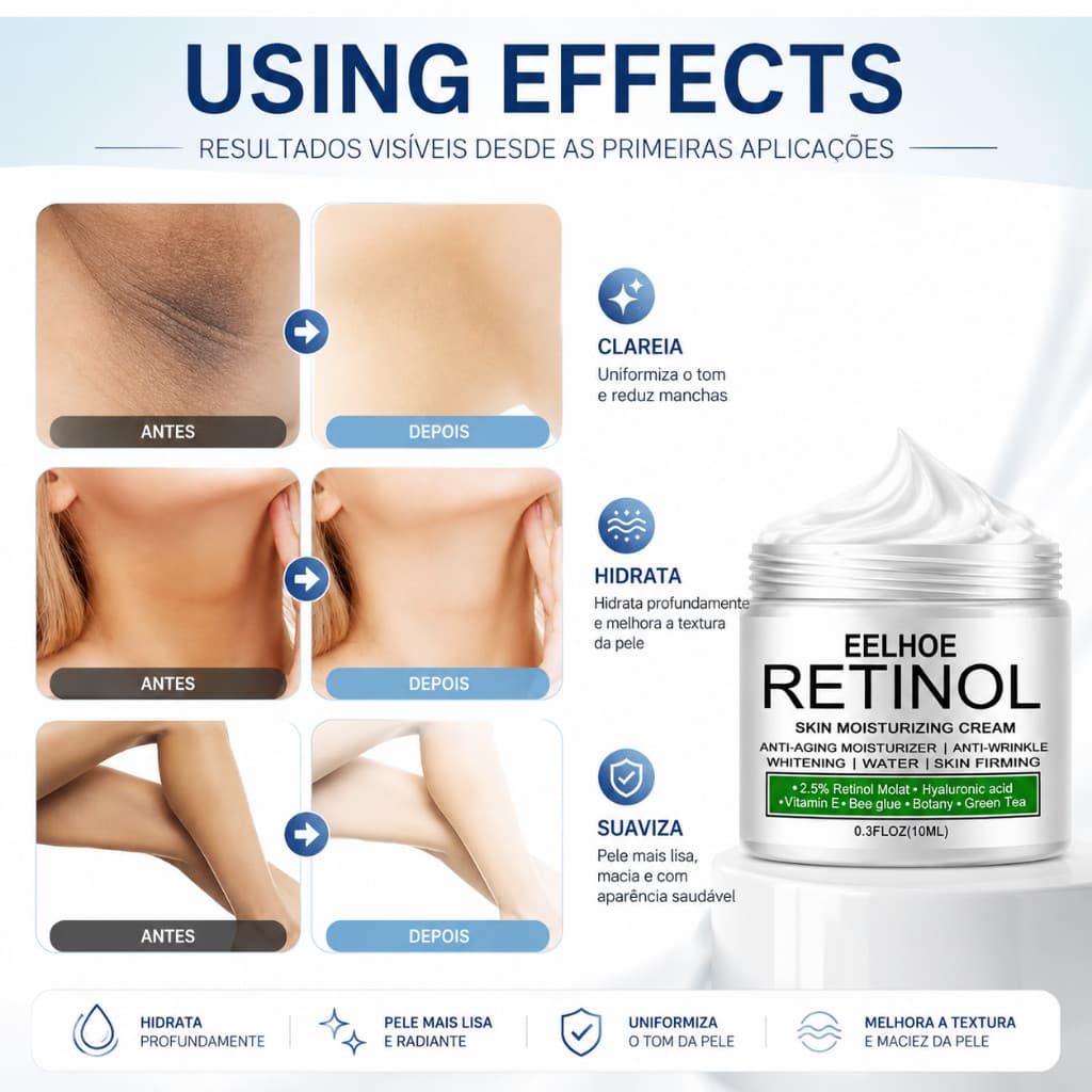 EELHOE Retinol Body Lotion-Ilumina O Tom Da Pele , Uniformiza