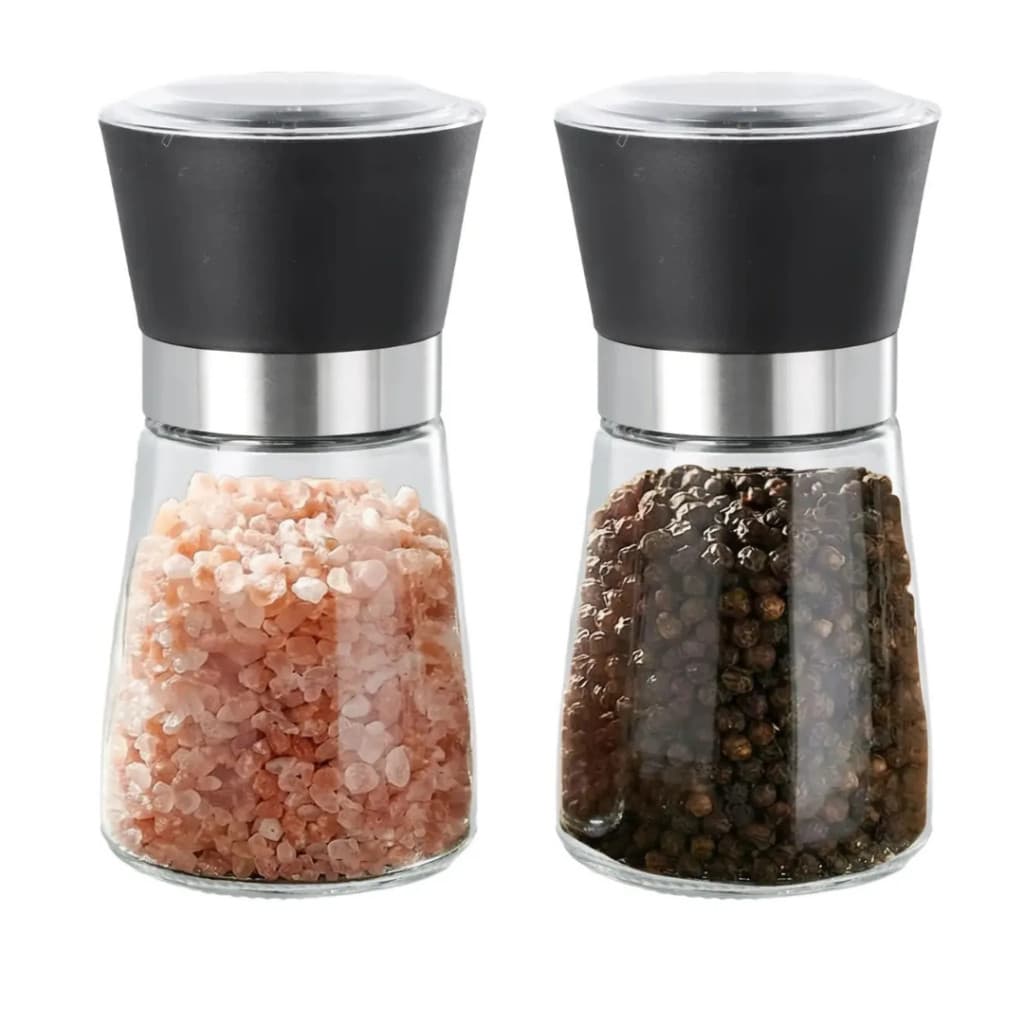 Moedor De Pimenta Manual Com Pote de Vidro Para Temperos