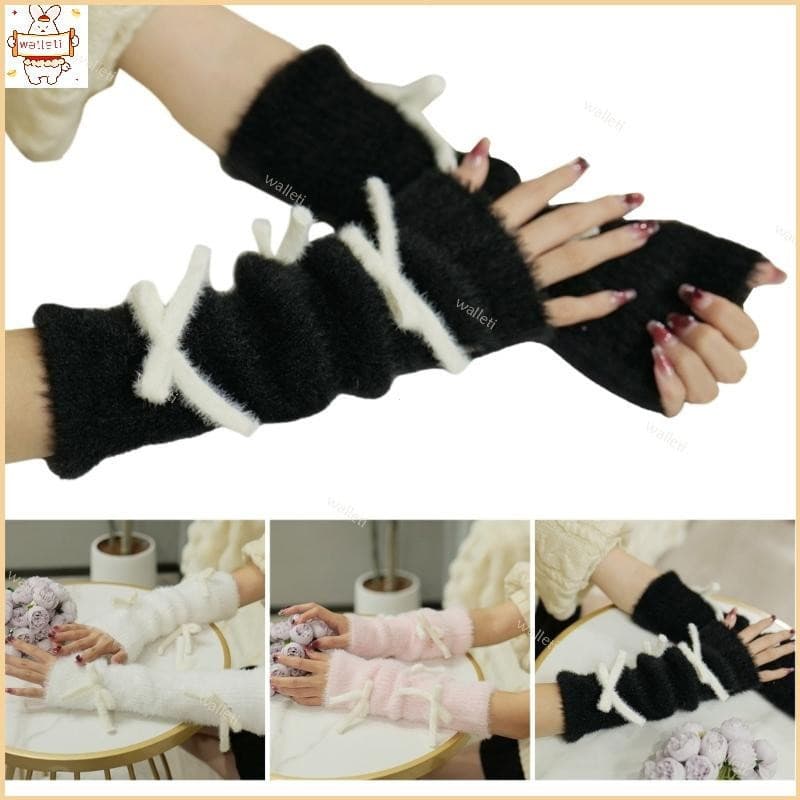 Elegante Pulseira de Pelúcia com Laço, Design em Malha Respirável, Adequada para Uso Diário, Acessório de Pulso