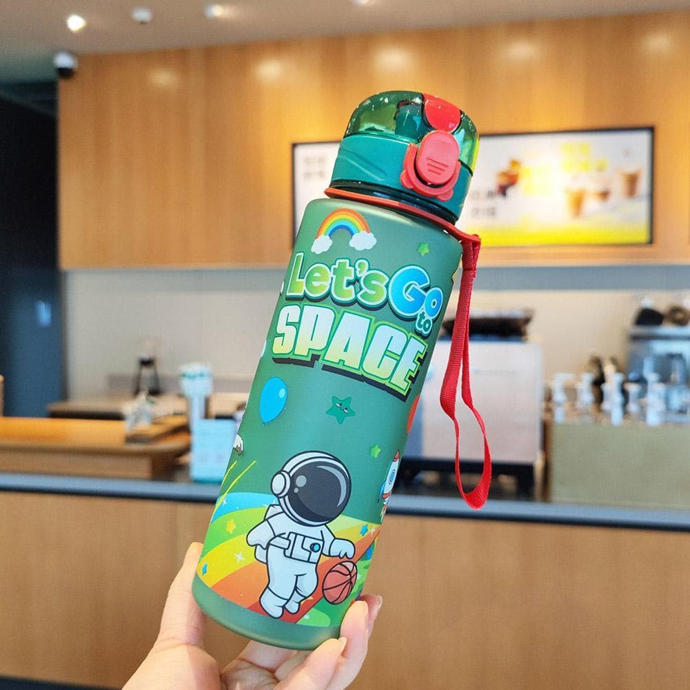 Copo Plástico Dos Desenhos Animados Do Spaceman 700ml Com De Água Portátil Da Corda 4 Cores Z5q8