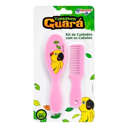 Kit De Cuidados Com Os Cabelos Turminha Guará Baby Rosa-chiclete
