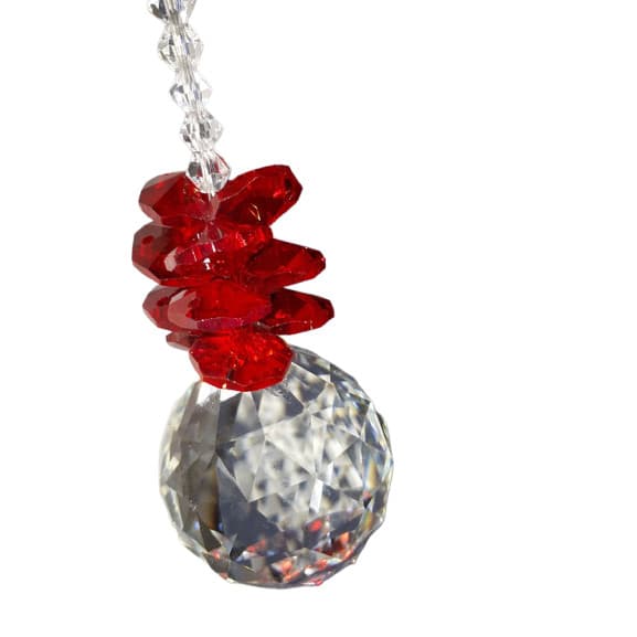 Suncatcher Apanhador De Sol Cristal Paris Vermelho Jardim