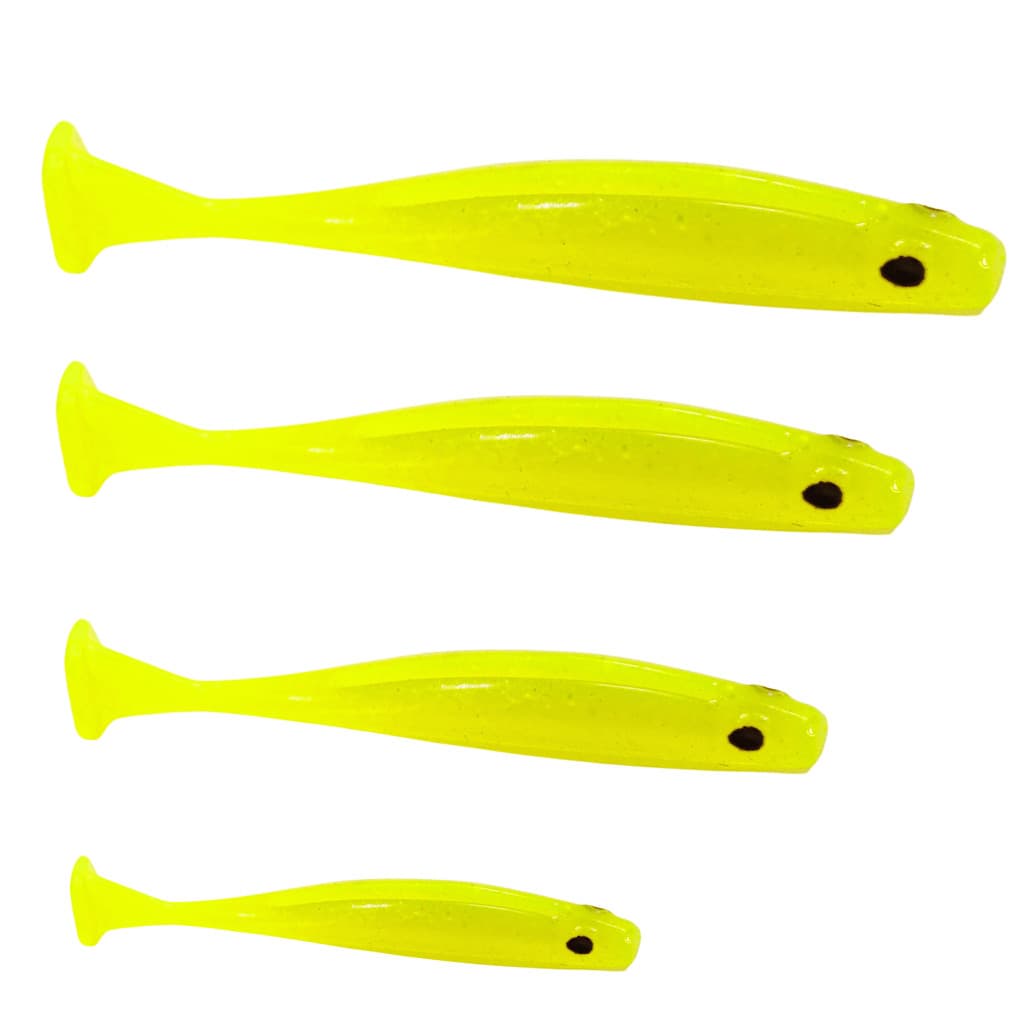 Kit 4 Shad Isca Artificial Pesca Tucunaré  9cm 8cm 7cm 6 cm