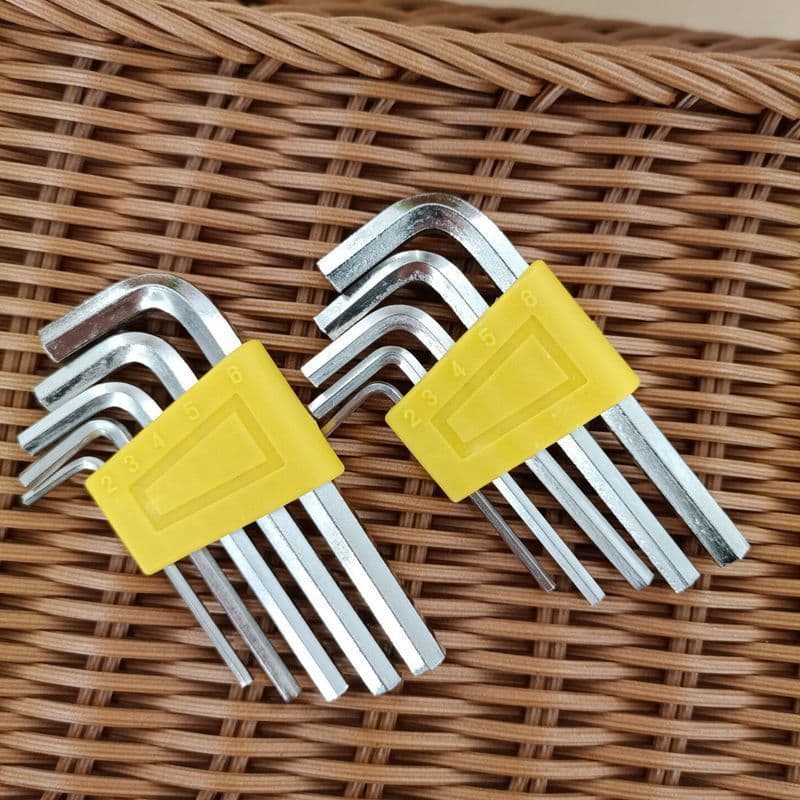 Chave hexagonal de cromo-vanádio, ferramenta torx interna, chave de fenda, chave quadrada, conjunto de nove peças hexago