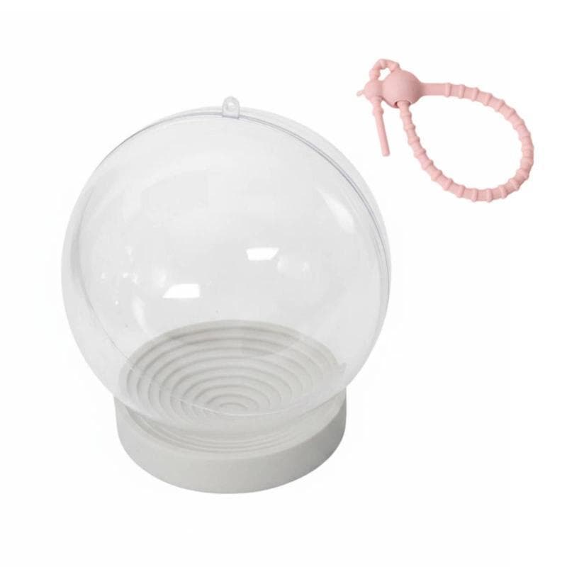 [Fineblue] Estojo De Esfera Acrílica De Alta Clareza De Cristal Bolsa Transparente À Prova De Poeira Pendurada Bola De A
