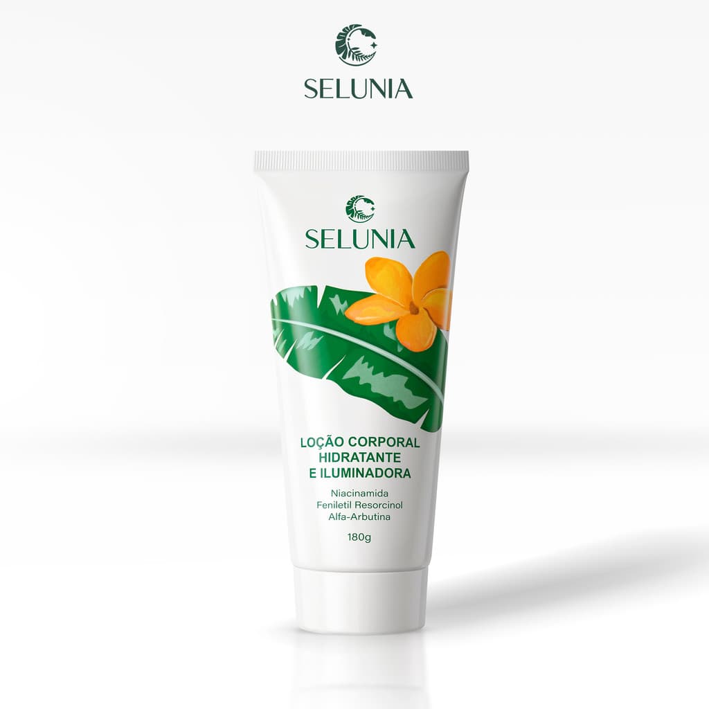 Loção Corporal Selunia Hidratante Iluminadora com Niacinamida e Arbutina 180g – Tom Uniforme