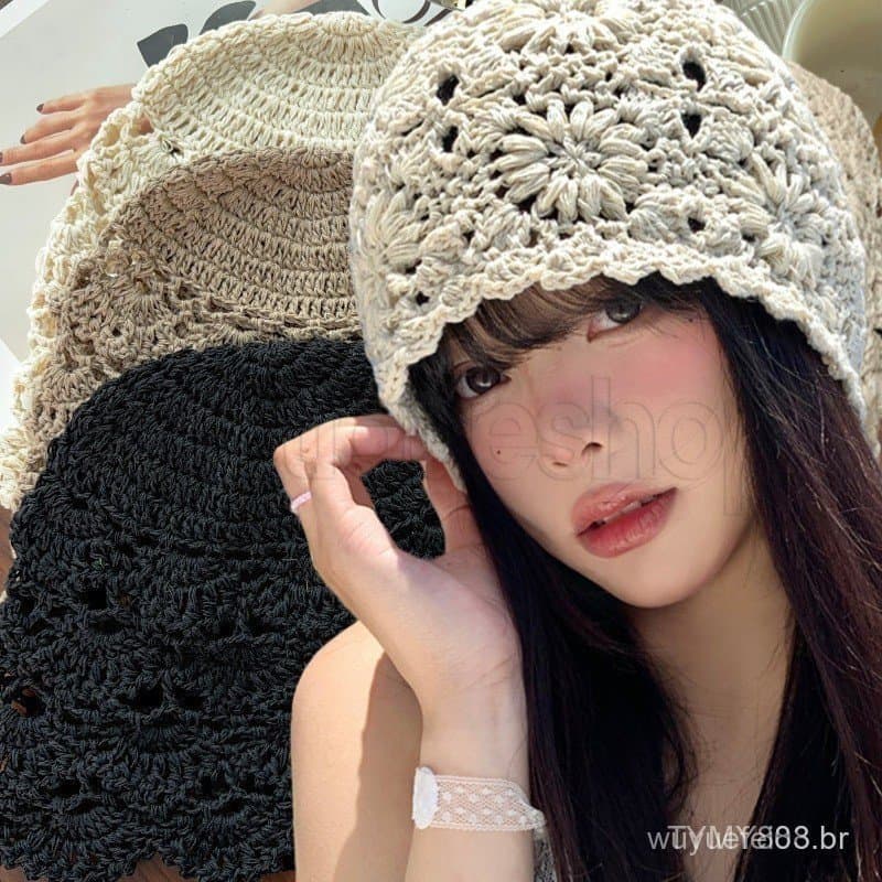 Faixa de cabelo de malha bordada com renda estilo japonês – Acessório de moda para mulheres, V Supplies