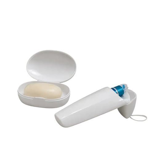Kit Organizador Banheiro Plastico Porta Escova Dental Saboneteira Branco Compacto Funcional