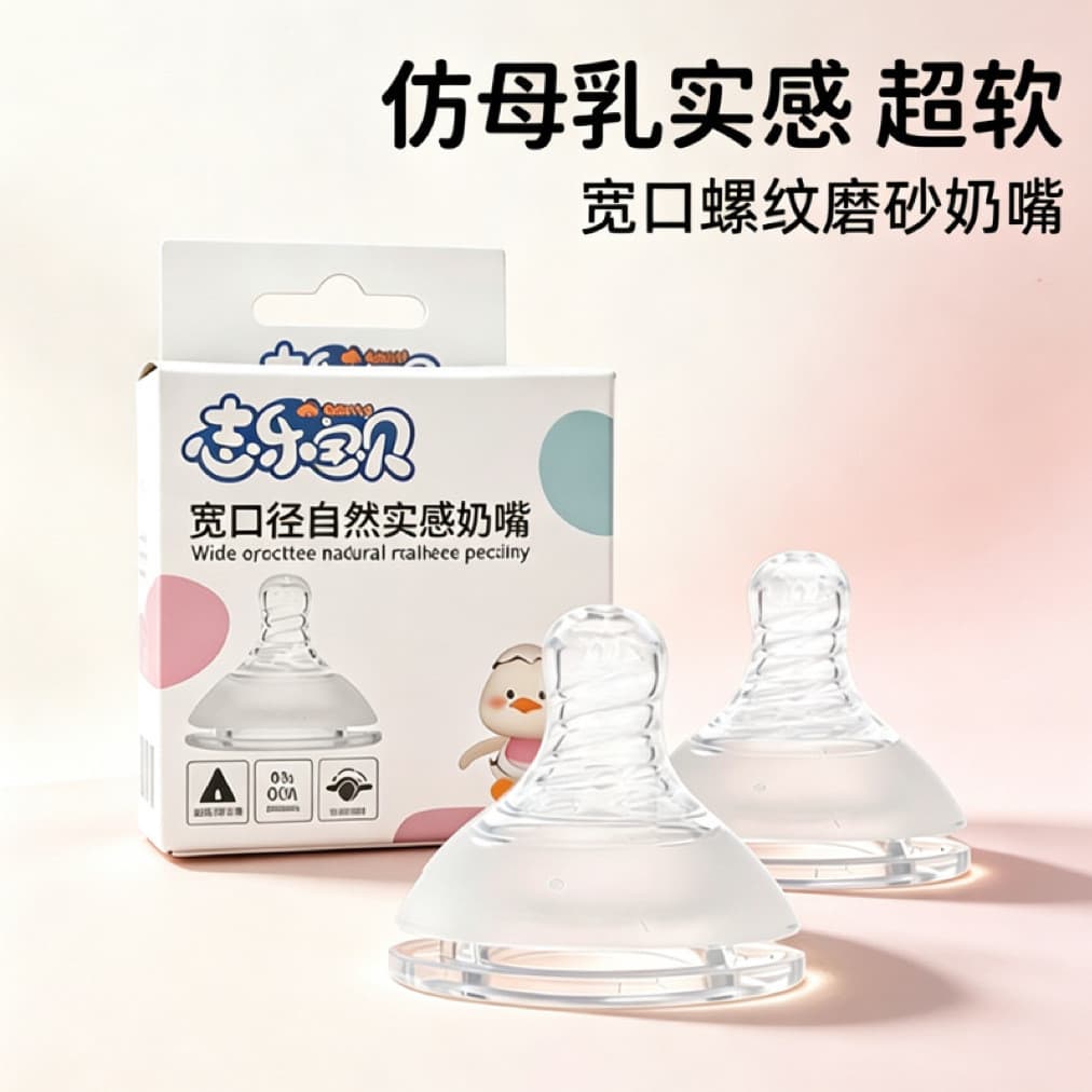 Bebê fosco espiral mamilo amplo calibre Universal grau alimentício Silicone garrafa de leite imitação leite materno recé